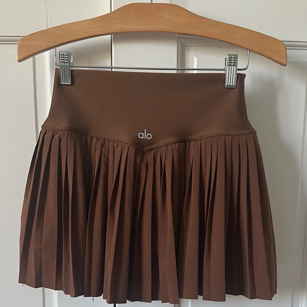 ALO Yoga Chocolate Brown Mini Skirt